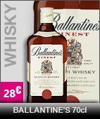 Whisky Ballantines 70cl, à 24 euros