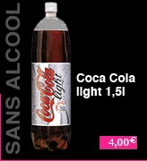 Boisson sans alcool, Coca cola light d'un litre, à 3 euros